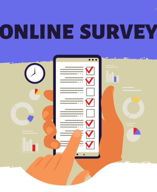 Grey Blue Minimalist Online Survey Instagram Post